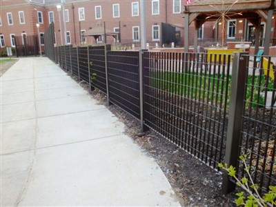 FENCING AND GATES METRO DESIGN GALVANIZED AND POWDER COATED AT THE VA HOSPITAL IN COATSVILLE, PA. 037